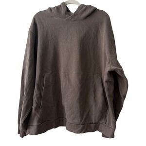 Lululemon Steady State Hoodie Mens XXL Espresso Brown Fleece Pullover LM3ERZS